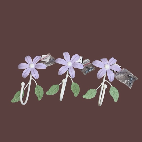 Pottery Barn flower wall hooks NEW - Picture 1 of 6